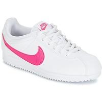 nike cortez junior girlss childrens shoes trainers in white