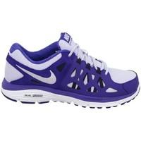 nike dual fusion run 2 gs girlss childrens shoes trainers in purple