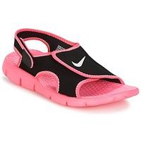 nike sunray adjust junior girlss childrens sandals in pink