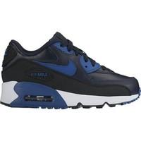 Nike Air Max 90 Leather PS boys\'s Children\'s Shoes (Trainers) in blue