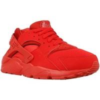 nike huarache run gs girlss childrens shoes trainers in red