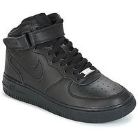 Nike AIR FORCE 1 MID 06 JUNIOR boys\'s Children\'s Shoes (Trainers) in black