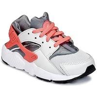 Nike HUARACHE RUN PRESCHOOL girls\'s Children\'s Shoes (Trainers) in grey