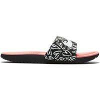 nike kawa slide print gsps girlss childrens mules casual shoes in blac ...