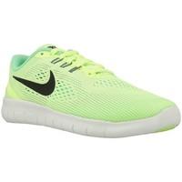 nike free rn gs girlss childrens shoes trainers in green