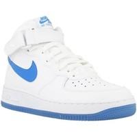 Nike Air Force 1 Mid Glow GS boys\'s Children\'s Shoes (High-top Trainers) in White