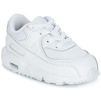 Nike AIR MAX 90 MESH TODDLER boys\'s Children\'s Shoes (Trainers) in white