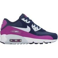 nike air max 90 leather gs boyss childrens shoes trainers in multicolo ...