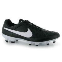 Nike Tiempo Genio FG Mens Football Boots (Black-White)