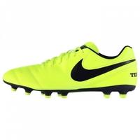 nike tiempo rio fg mens football boots volt black