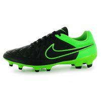 Nike Tiempo Genio FG Mens Football Boots (Black-Green)