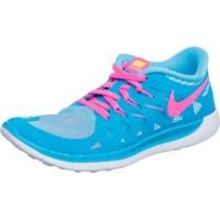 Nike Free 5.0 2014 GS Girls blue lagoon/white/volt/pink pow