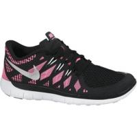 nike free 50 2014 gs girls blackmetallic silverpink glowwhite