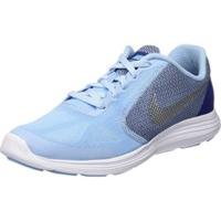 nike revolution 3 gs blue capmetallic silverdeep royal blue