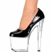 Nightclub stage Women\'s Heels Spring/Summer/Round Toe Patent Leather Wedding/Party Evening/Dress Stiletto Heel/dancer