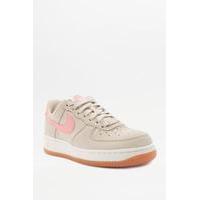 nike air force 1 low beige and pink trainers beige