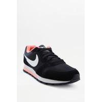 Nike MD Runner Black and Pink Trainers, BLACK