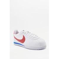 Nike Cortez White Red And Blue Leather Trainers, WHITE