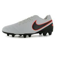 Nike Tiempo Rio III FG Mens Football Boots (Platinum-Black)