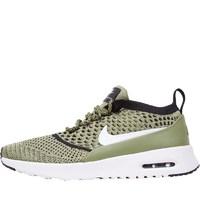 Nike Womens Air Max Thea Flyknit Trainers Palm Green/Black/White