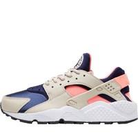 Nike Womens Air Huarache Run Trainers Oatmeal/Binary Blue/Lava Glow