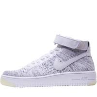 Nike Womens Air Force 1 Flyknit Trainers White/Black