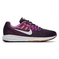 Nike Air Zoom Structure 20 Running Shoes - Womens - Purple Dynasty/Fire Pink/Peach Cream/White