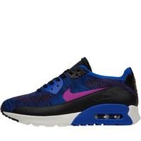 Nike Womens Air Max 90 Ultra 2.0 Flyknit Pinnacle Trainers Racer Blue/Hyper Violet