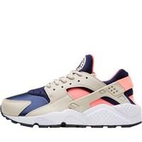 Nike Womens Air Huarache Run Trainers Oatmeal/Binary Blue/Lava Glow