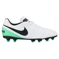 nike jr tiempo rio iii fg kids football boots whiteblack