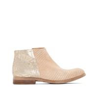 Nicole Dual Fabric Leather Ankle Boots