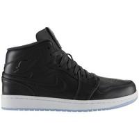 Nike Air Jordan 1 Mid Nouveau men\'s Shoes (High-top Trainers) in Black