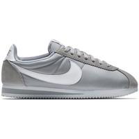 nike classic cortez nylon mens shoes trainers in silver