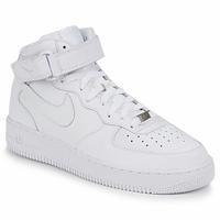 Nike AIR FORCE 1 MID men\'s Shoes (High-top Trainers) in white