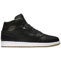 Nike Air Jordan I Mid men\'s Shoes (High-top Trainers) in Black