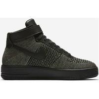 nike air force 1 flyknit mens shoes high top trainers in black