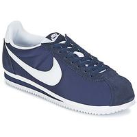 nike classic cortez nylon mens shoes trainers in blue