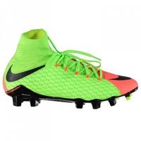 Nike Hypervenom III 3 Phatal Dynamic Fit FG Mens Football Boots (Green-Orange)