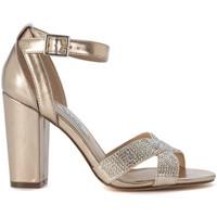 Nina New York Sandalo in pelle platino con microcristalli women\'s Sandals in gold