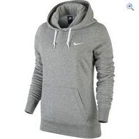 nike club swoosh womens hoodie size l colour dk grey heat