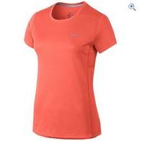 Nike Miler Women\'s Running Short-Sleeve Shirt - Size: L - Colour: MANGO-SIL