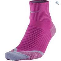 nike elite running cushion quarter socks size 8 95 colour pink