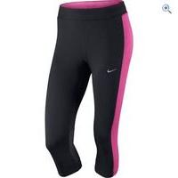 Nike Women\'s Dri-FIT Essential Running Capris - Size: XS - Colour: Black / Pink