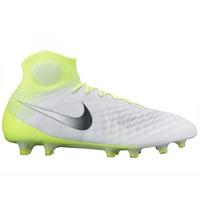 Nike Magista Obra II Firm Ground Football Boots - White/Black/Volt/Pur, Black