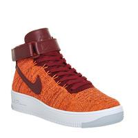 nike air force 1 mid flyknit total crimson team red