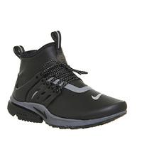 nike air presto mid utility wmns black black reflect silver