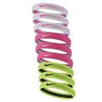 Nike Sports Hairband - 9 Pack - White/Pink Pow/Volt