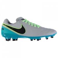 nike tiempo genio fg mens football boots wolf grey black