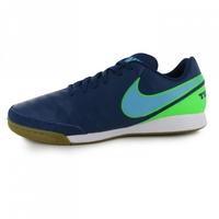 nike tiempo genio mens indoor court trainers blue green