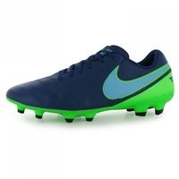 Nike Tiempo Genio FG Mens Football Boots (Blue-Green)